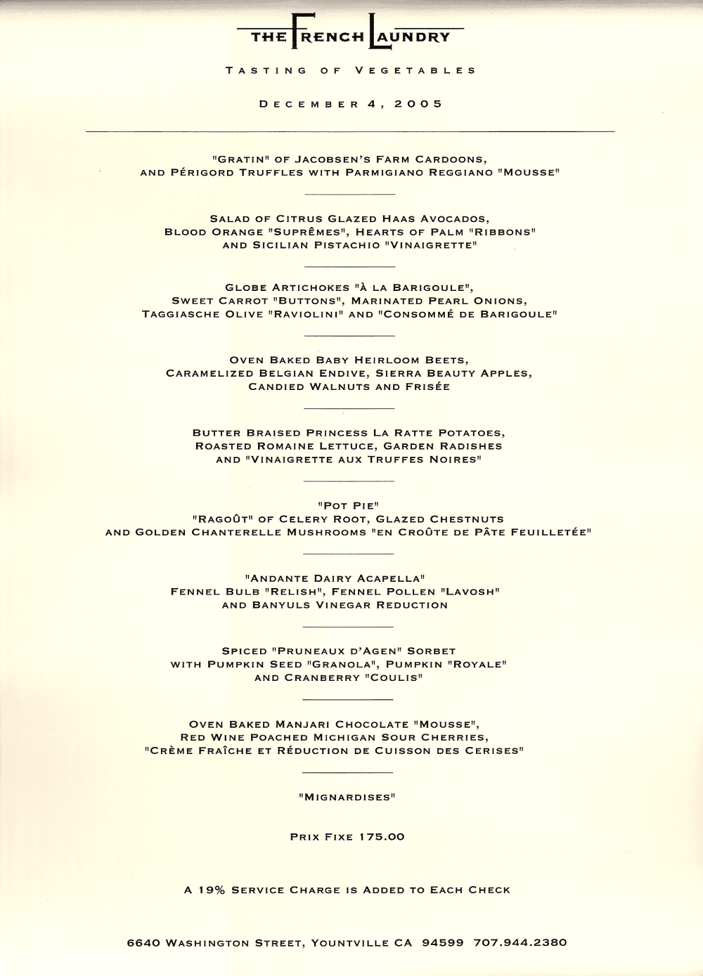 The French Laundry Opens in Yountville