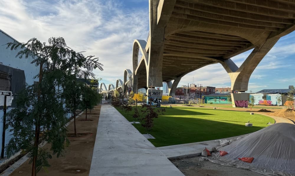 The Park Under the Sixth Street Bridge Opens