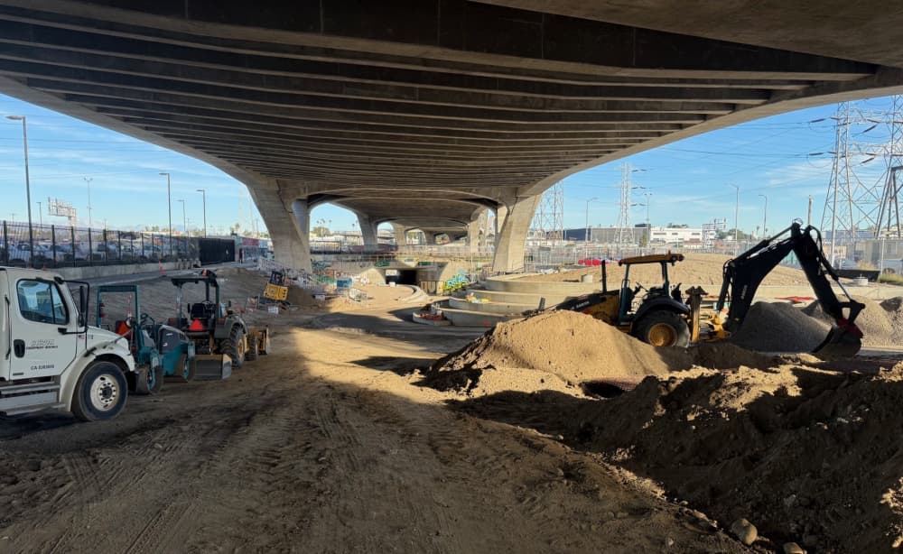 The Park Under the Sixth Street Bridge Opens