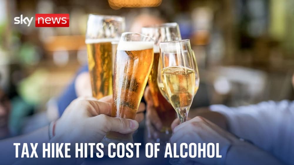UK Alcohol Duty Rises With Inflation as Draught Duty Is Cut 1.7%